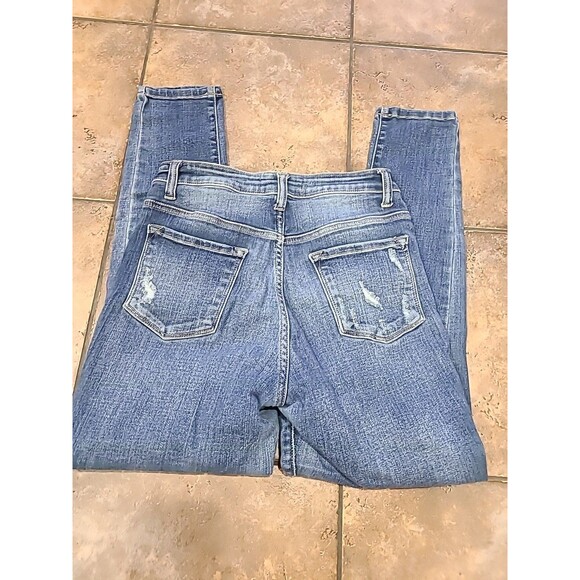 Kancan Jeans Womens Size 28 Skinny Distressed Cropped Jeans Womens Size 28 - Picture 7 of 10